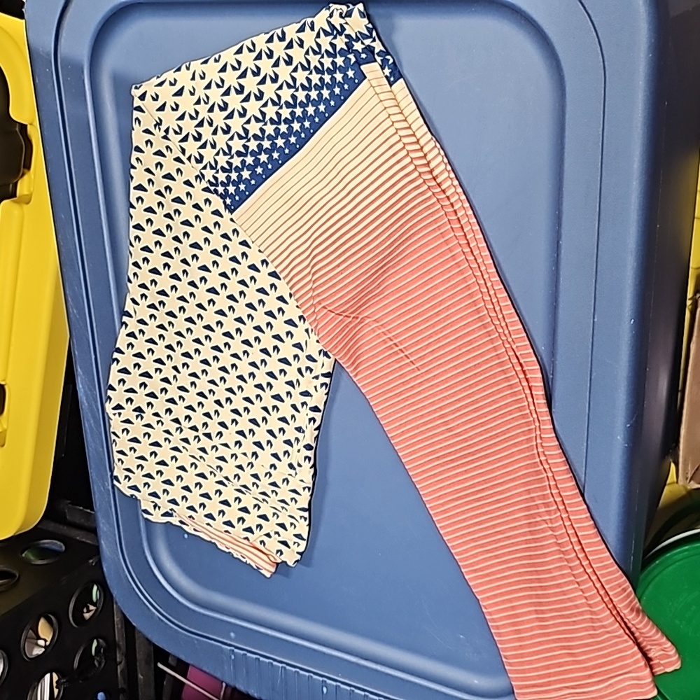 American red/white/blue stars and  stripes leggings
